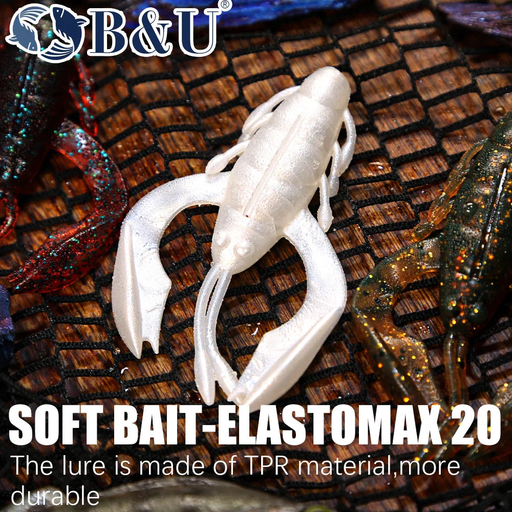 B&U Floating Soft Baits – Crayfish & Shrimp Lures for Bass Soft Fishing Lure P3