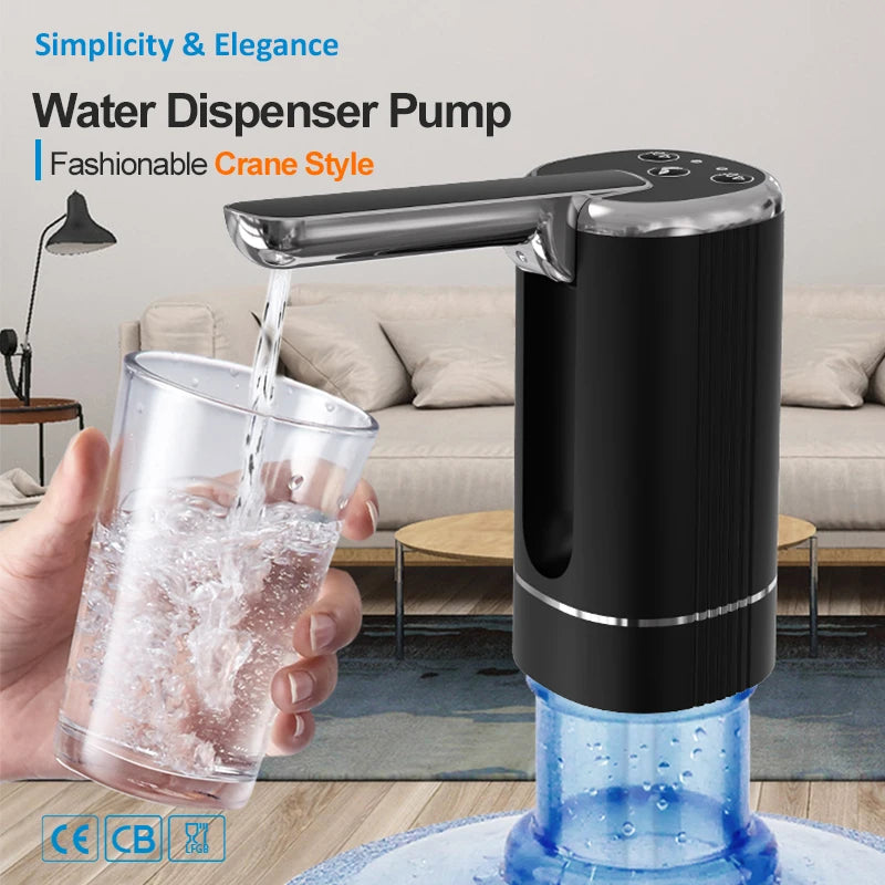 NOCCLILI Foldable USB Water Bottle Pump Dispenser | 800mAh Water Bottle Pump P3