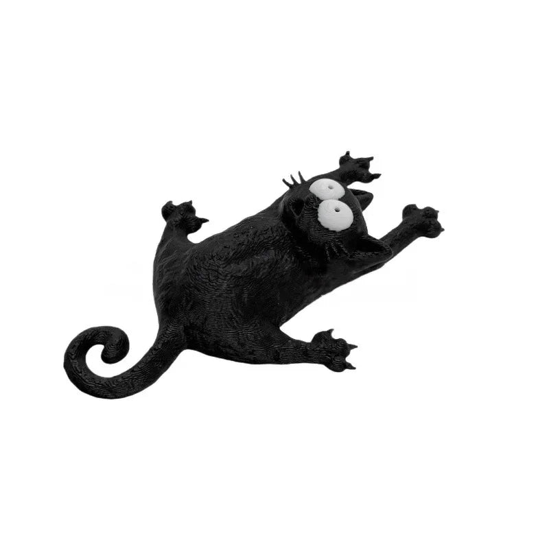 Cute Black Cat Fridge Magnet | Cartoon Home Decor Sticker Decorative Fridge Magnet P3 Black