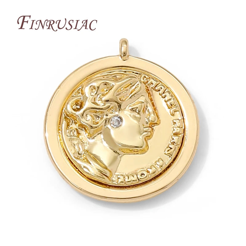 18K Gold Plated Elizabeth Charm Pendants | DIY Jewelry Making Jewelry Charm Pendant P3