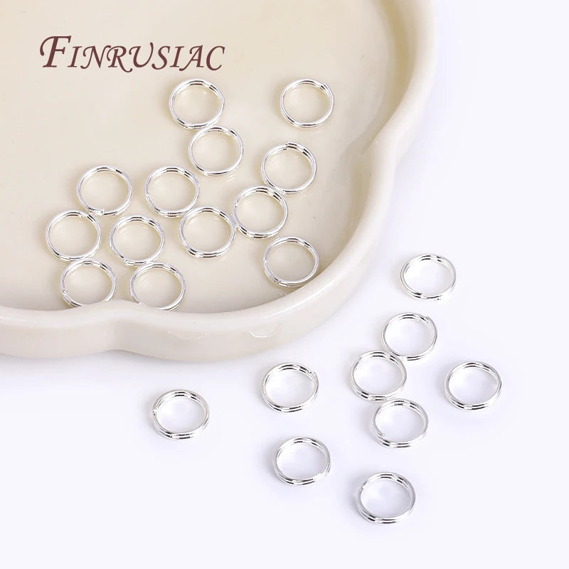 100Pcs 18K Gold Plated Brass Double Loop Jump Rings | DIY Jewelry Jump Rings P3