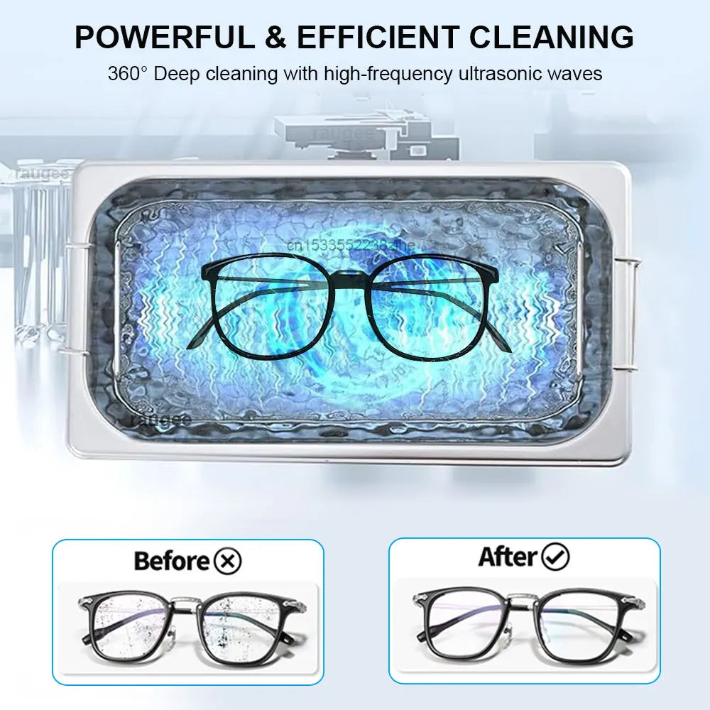 Raugee 0.8L Ultrasonic Cleaner 40kHz – Jewelry & Glasses Ultrasonic Cleaner P3