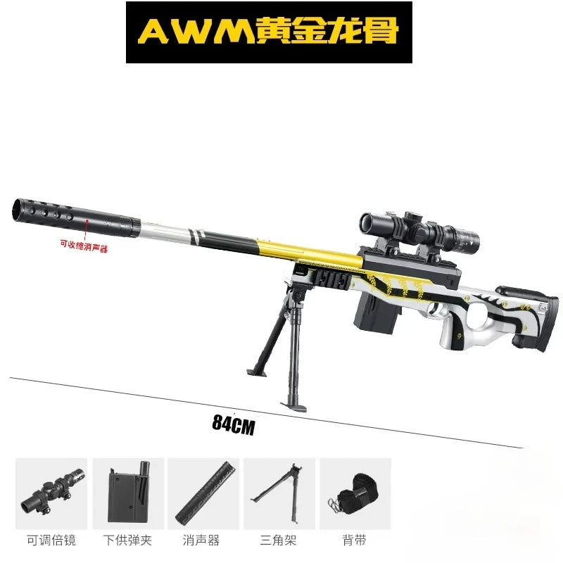 NOCCLILI AWM Gel Ball Blaster Manual Toy Gun – Ages 14+ Gel Ball Blaster P3 AWM