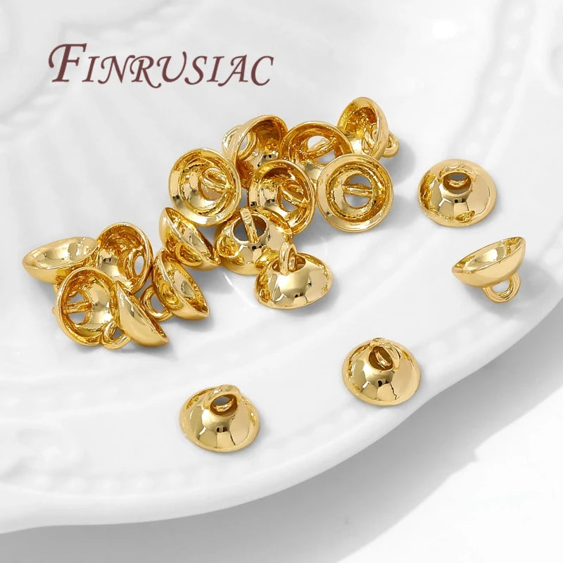 18K Gold Plated Brass 2-Hole Bracelet End Connectors DIY Jewelry End Connectors P3