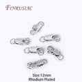 18K Gold Plated Oval Lobster Clasp & Ring Connectors – DIY Jewelry Jewelry Clasp Findings P3 Rhodium Plated 10 Pieces