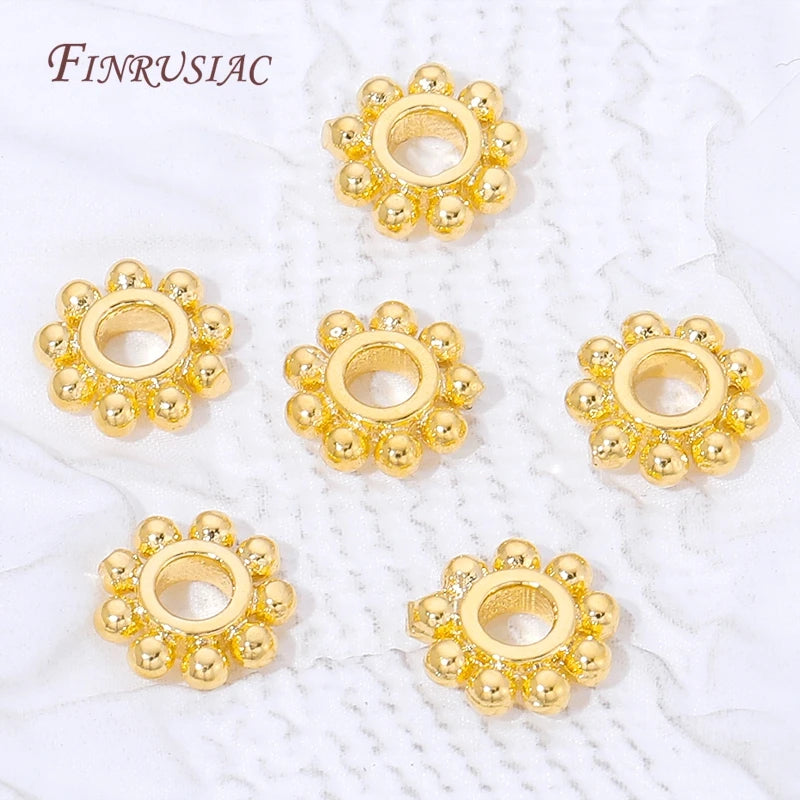 18K Gold Plated Flower Spacer Beads – DIY Jewelry Making Jewelry Spacer Beads P3