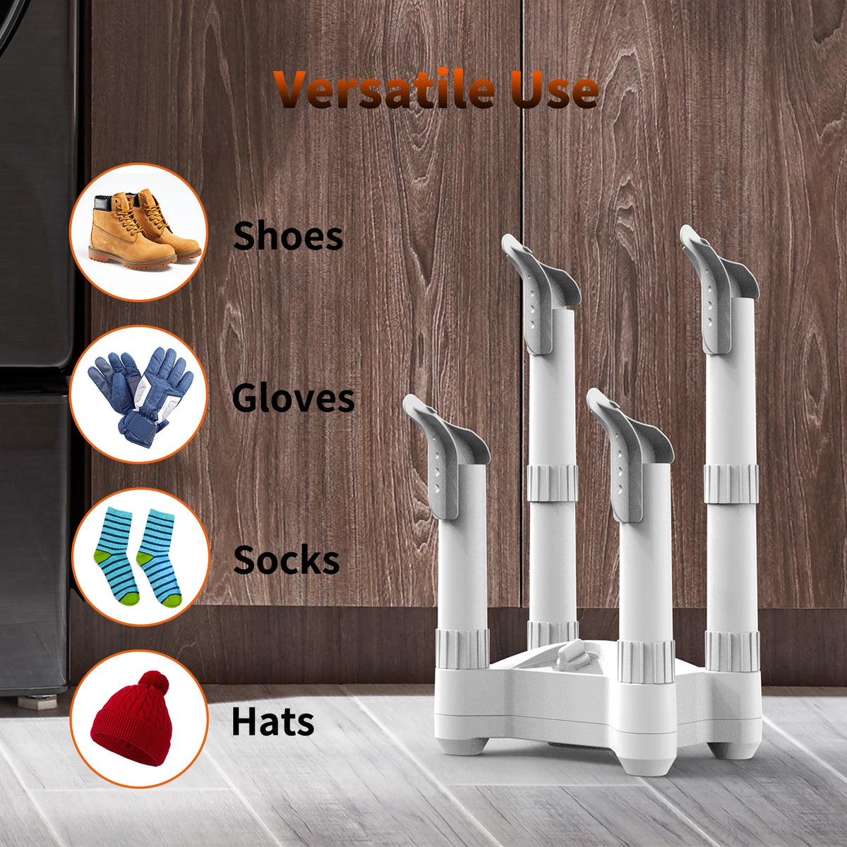 Electric Shoe & Boot Dryer – 4 Hose Portable Odor Eliminator Electric Boot Dryer P3
