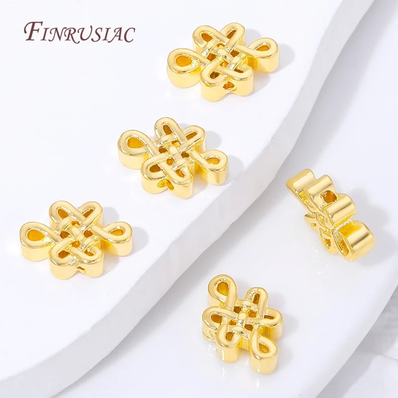 18K Gold Plated Brass Chinese Knot Spacer Beads – DIY Jewelry Jewelry Spacer Beads P3