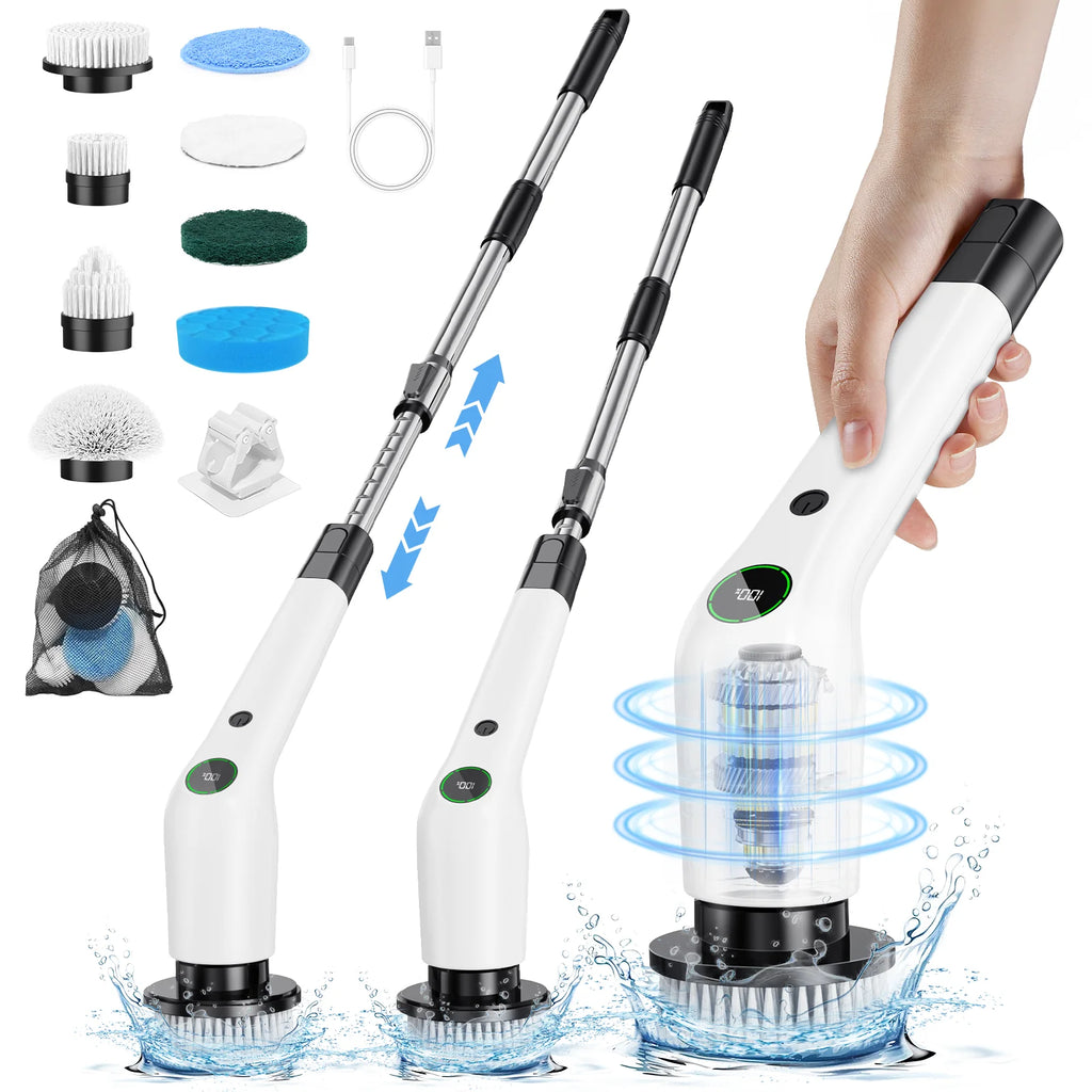 Electric Spin Scrubber – Cordless Rechargeable Cleaning Brush Electric Spin Scrubber P3 Black CN