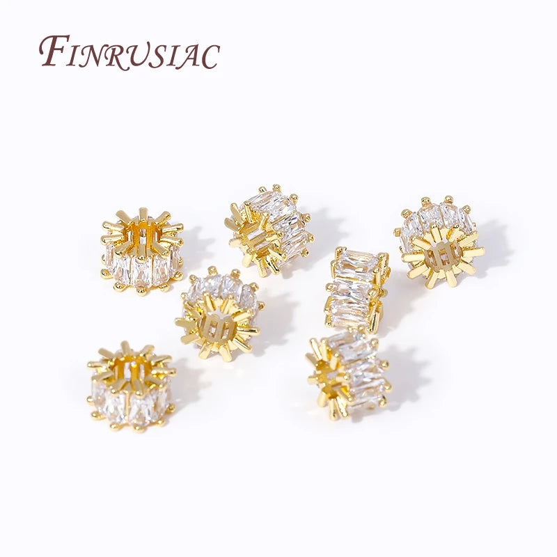 18K Gold Plated Crystal Round Spacer Beads – DIY Jewelry Jewelry Making Beads P3