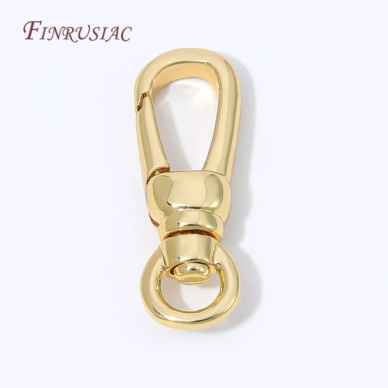 18K Gold Plated Swivel Lobster Clasp | Brass DIY Jewelry Finding Jewelry Clasp Finding P3
