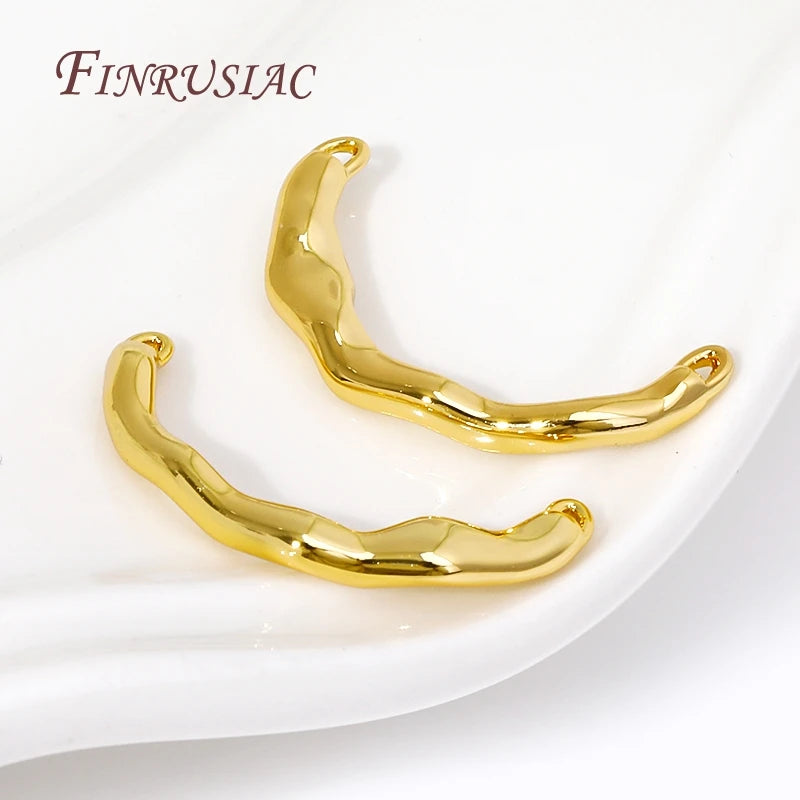 18K Gold Plated Half Circle Connector | DIY Jewelry Making Jewelry Connector Finding P3