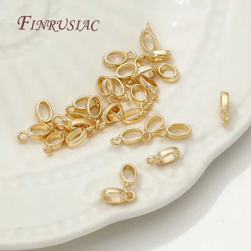 18K Gold Plated Bail Connectors – DIY Pendant Necklace Findings Jewelry Findings P3