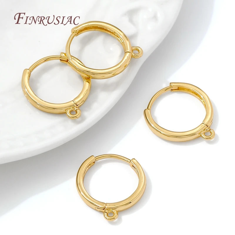 14K Gold Plated Brass Leverback Hoop Earrings – DIY Findings Earring Findings P3
