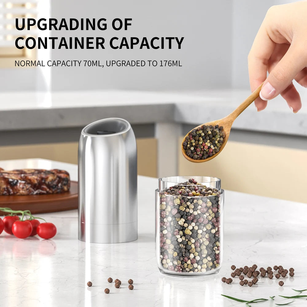 CLITON Automatic Salt & Pepper Grinder Set | LED & Gravity Salt & Pepper Mill P3