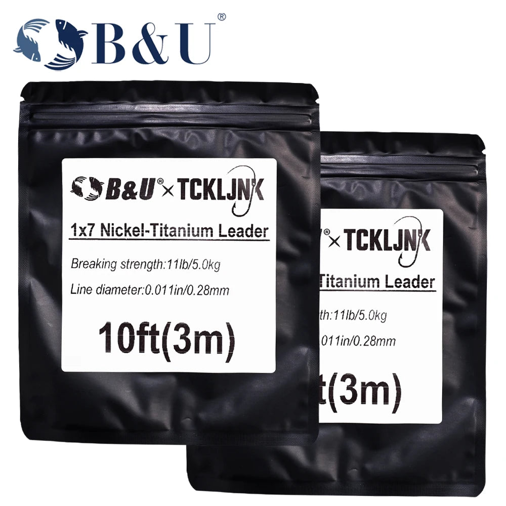 B&U 1x7 Titanium Wire Leader 11lb – Pike Zander Bass Fishing Wire Leader P3