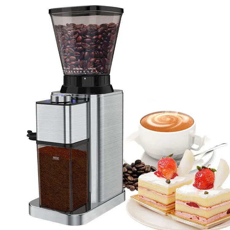 DUTRIEUX Auto Conical Burr Coffee Grinder – 250g LED Display Burr Coffee Grinder P3