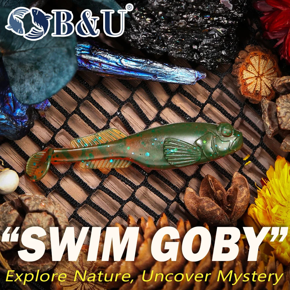 B&U Swim Goby Soft Plastic Lures – Texas Rig Drop Shot Bass Soft Plastic Lure P3
