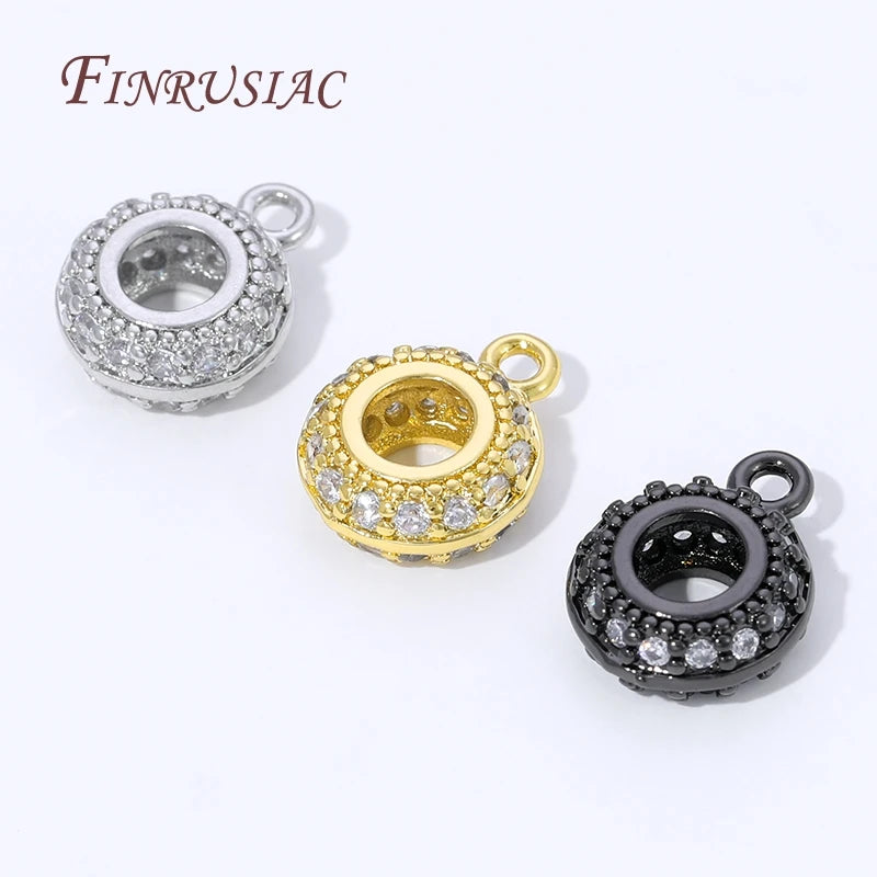 18K Gold Plated Brass Zircon Jewelry Bails – Pendant Holder Jewelry Bail Findings P3