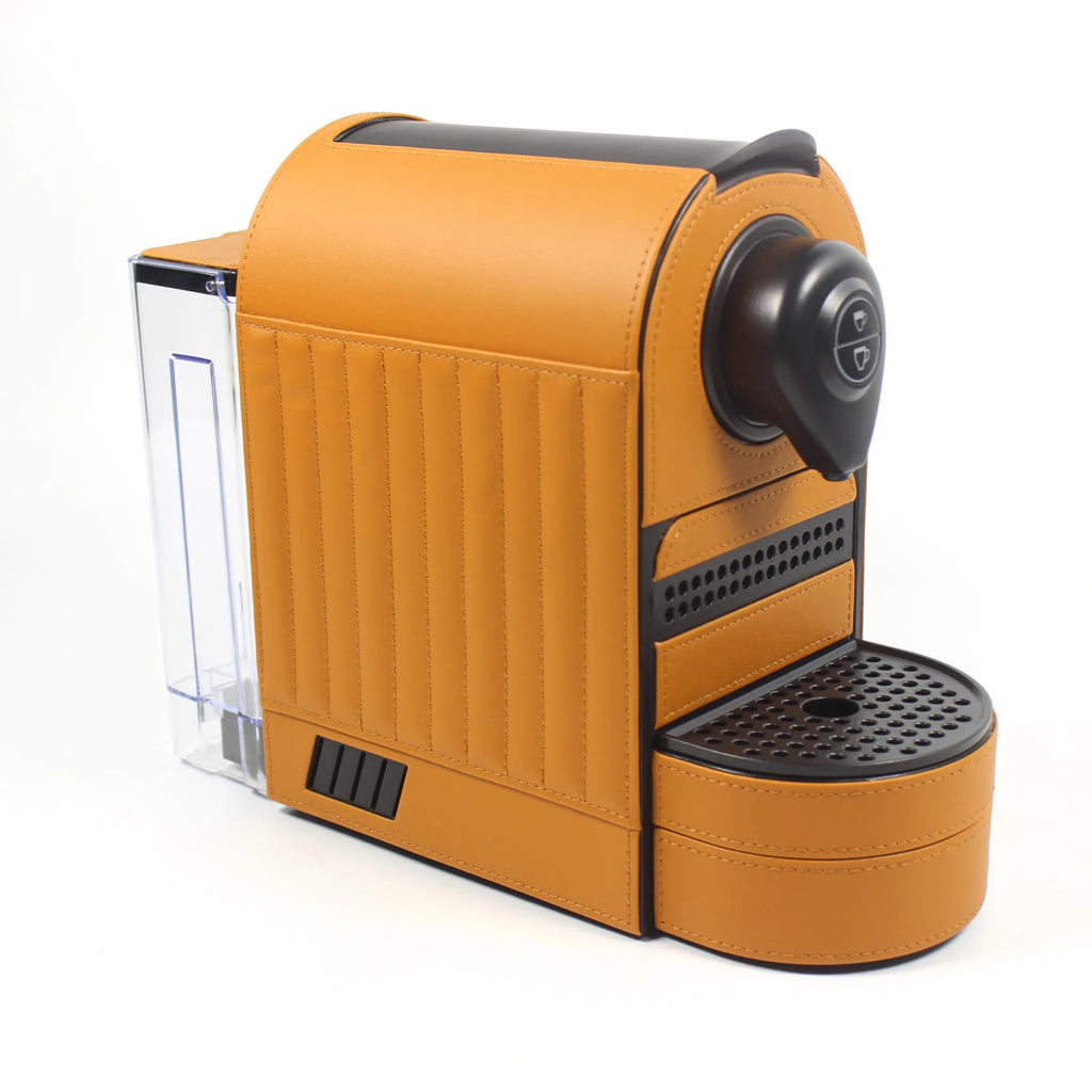 KADERN Leather Capsule Coffee Machine 19-Bar | Orange Capsule Coffee Machine P3