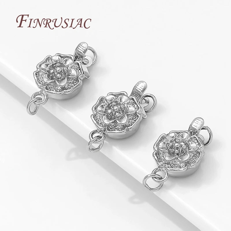 Brass Flower Lobster Clasps – Gold Plated DIY Jewelry Findings Jewelry Clasp Finding P3