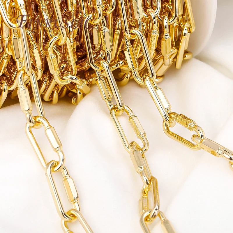 14K Gold Plated Brass Chain – DIY Necklace Jewelry Making DIY Jewelry Chain P3