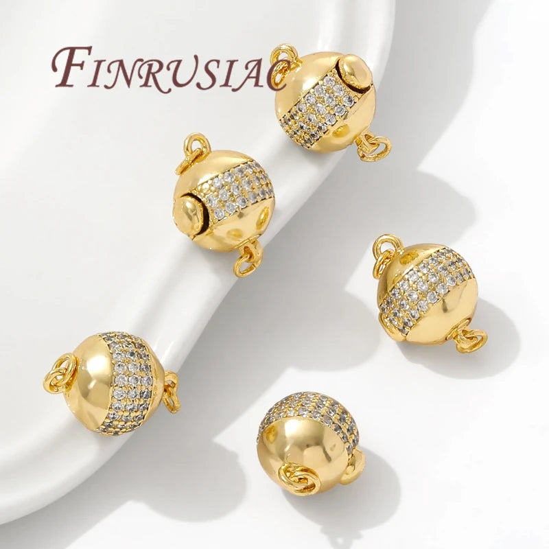 18K Gold Plated Round Ball Clasp – DIY Jewelry Findings Jewelry Clasp Finding P3
