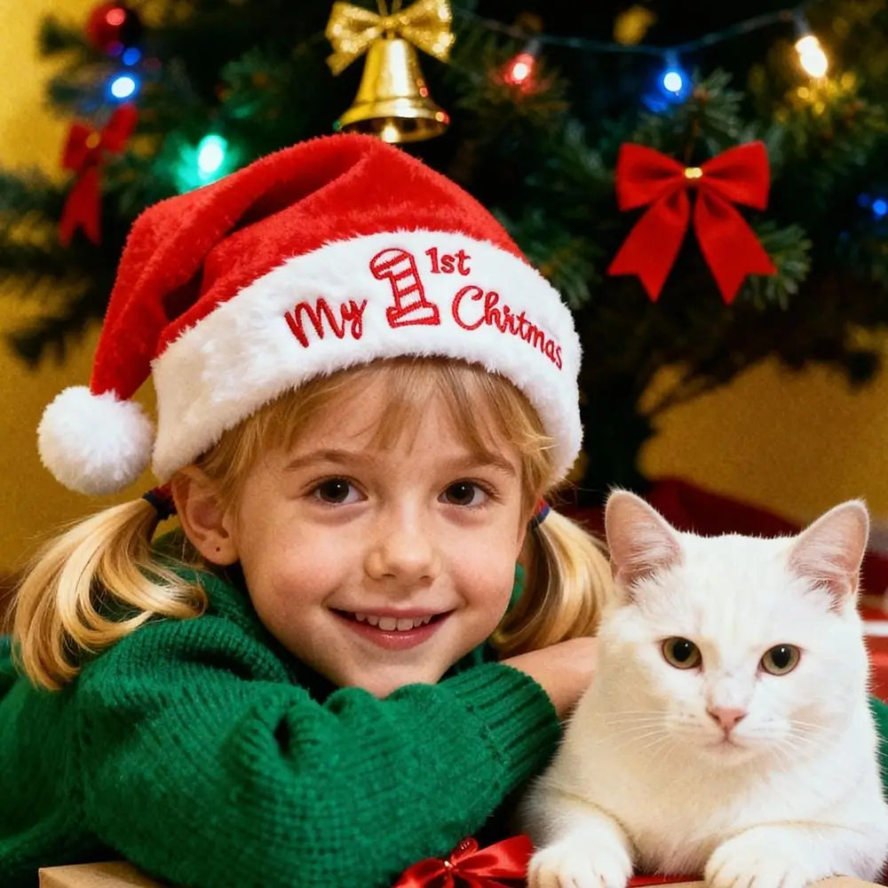 Baby Santa Hat & Sock Set – Christmas Holiday Gift