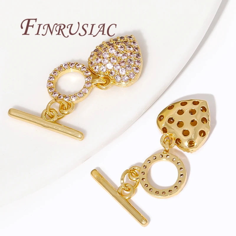 18K Gold Plated OT Toggle Clasp with Zircon | DIY Jewelry Jewelry Toggle Clasp P3