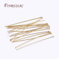 50 Pcs Flat Head Pins – 18K Gold & Silver Plated Jewelry Findings Jewelry Findings Pins P3 18K Real Gold Plated 0.6mmX20mm-50pcs