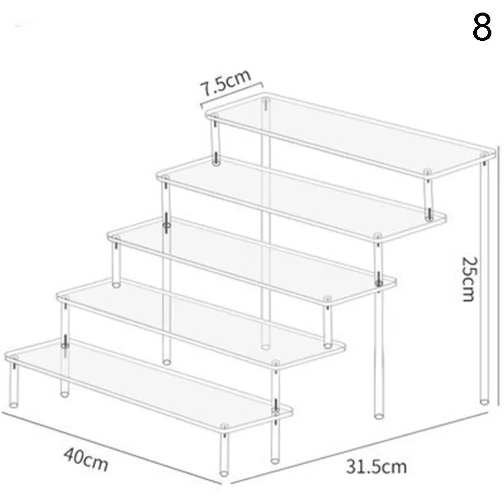 Acrylic 3-Tier Display Stand – Figurine, Doll & Makeup Shelf Acrylic Display Stand P3 8
