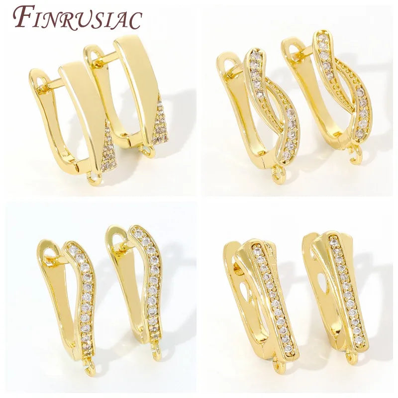 18K Gold Plated Earring Hooks – DIY Jewelry Making Findings Earring Hooks Findings P3