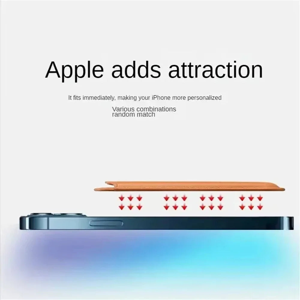 Magnetic PU Leather Card Holder Wallet for MagSafe iPhone Phone Card Wallet P3