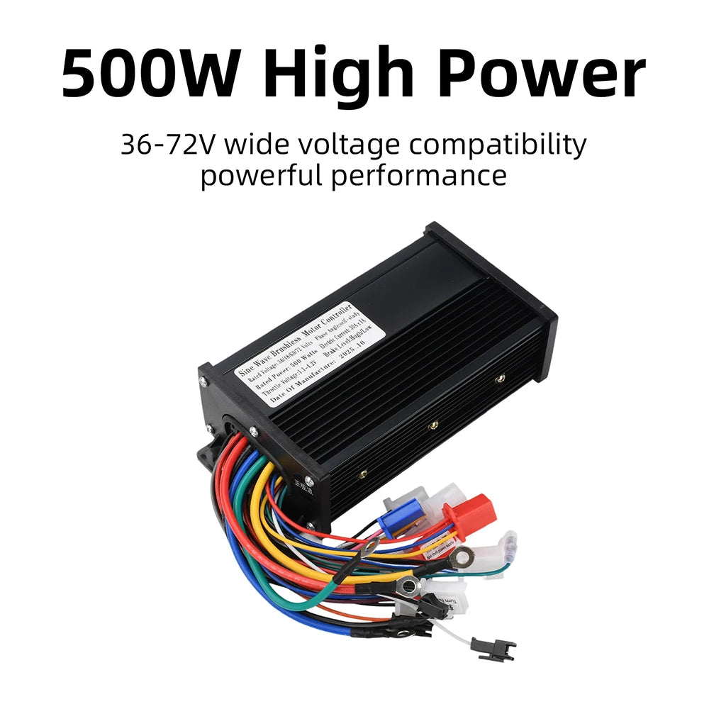 36V–72V 500W Sine Wave Brushless Motor Controller | 3-Mode Motor Controller P3 Default Title