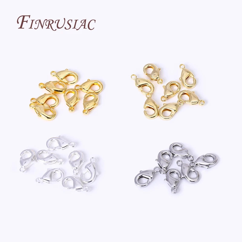 18K Gold Plated Lobster Clasps 10mm/12mm – DIY Jewelry Findings Jewelry Clasps P3