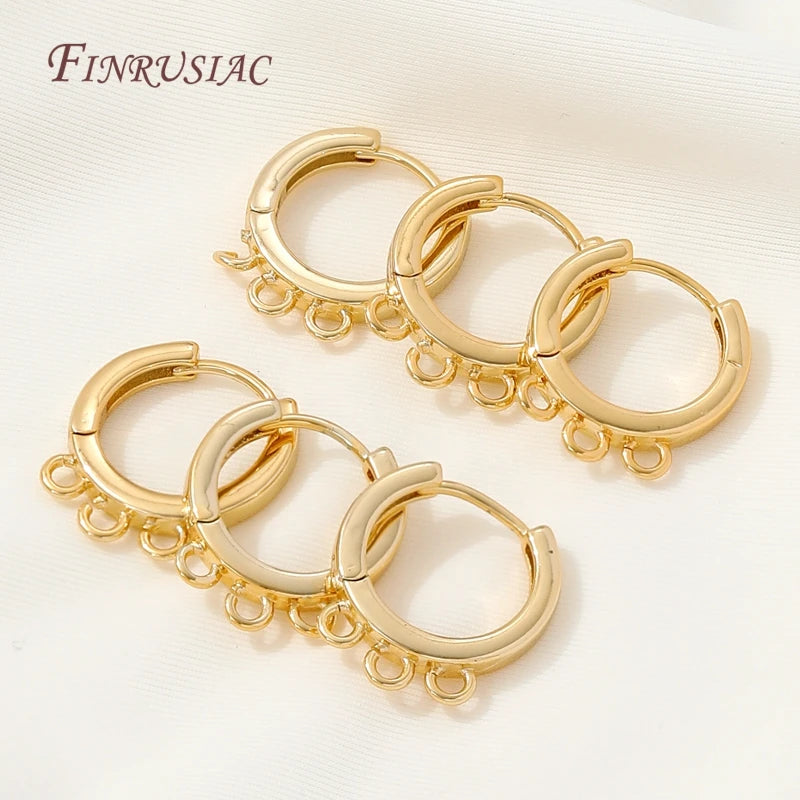 14K Gold Plated Brass Leverback Hoop Earrings – DIY Findings Earring Findings P3