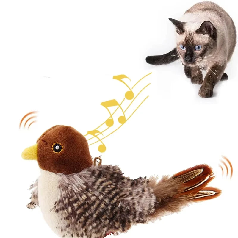 Interactive Flying Bird Cat Toy – Chirping Flapping Sparrow Interactive Cat Toy P3