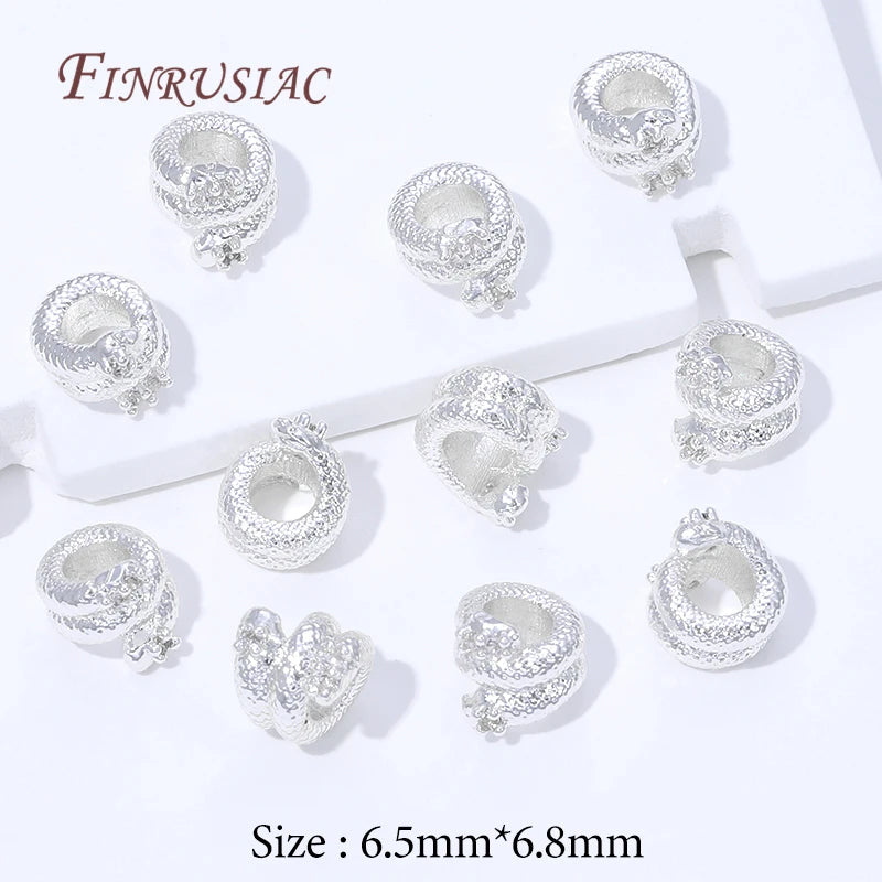 18K Gold Plated Spacer Beads for DIY Jewelry Making | 4/8 Pcs Jewelry Spacer Beads P3 Silver Plated 8 pieces