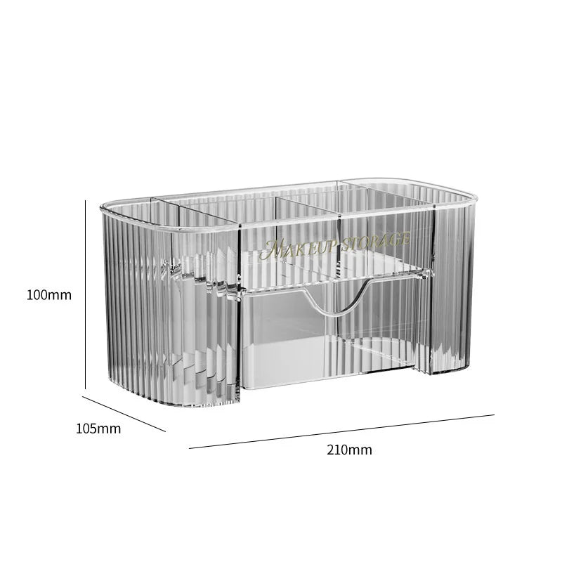 Multi-Tier Transparent Makeup Organizer with Drawers Makeup Organizer P3