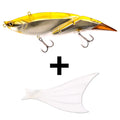 B&U 190mm Glider Swimbait Floating Lure – Bass Pike Zander Fishing Swimbait Lure P3 BROWN SILVER 1PCS-190mm-56.8g