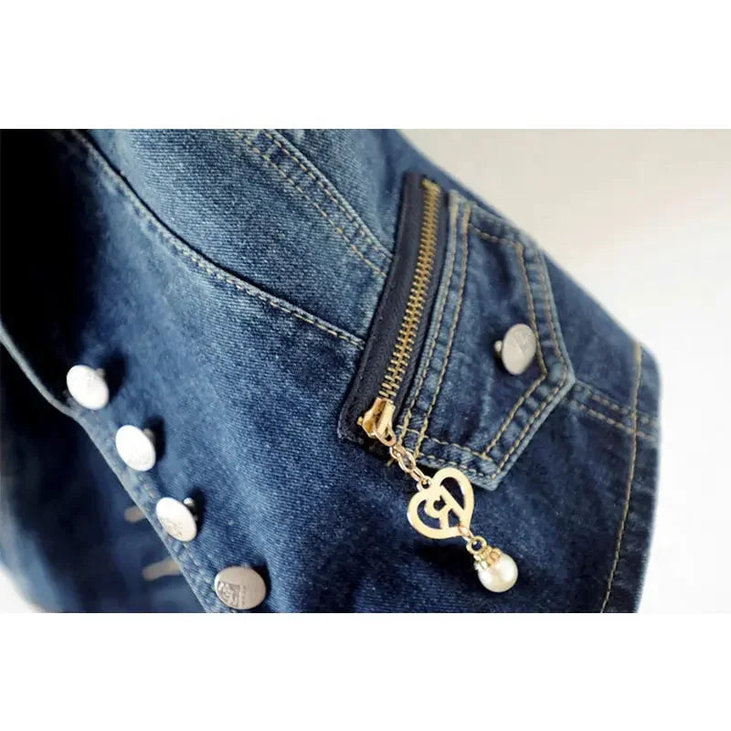 PTKPCC Women's Denim Vest Jacket – Sleeveless Waistcoat S–3XL Denim Vest Jacket P3