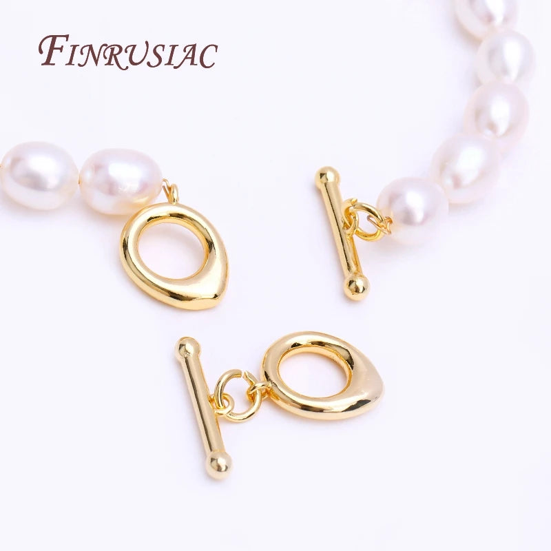 18K Gold Plated Droplet OT Toggle Clasp – Brass DIY Jewelry Jewelry Toggle Clasp P3