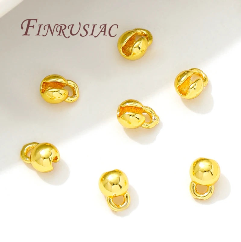 18K Gold Plated Crimp Bead End Caps – DIY Jewelry Findings Jewelry Findings P3