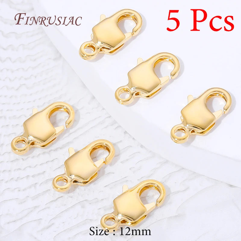 18K Gold Plated Lobster Clasps & S Hook Clasps – DIY Jewelry Jewelry Clasps & Findings P3 Gold Plated-5pcs