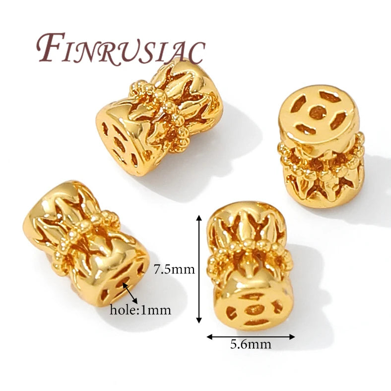 18K Gold Plated Hollow Spacer Beads 7.5mm | DIY Jewelry Jewelry Spacer Beads P3 18K Gold Plated 8 pieces