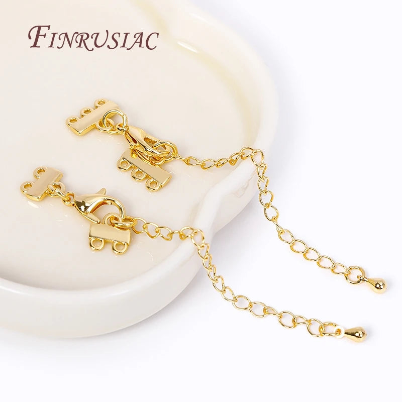 18K Gold Plated Lobster Clasp & Extension Chain | DIY Jewelry Jewelry Findings P3