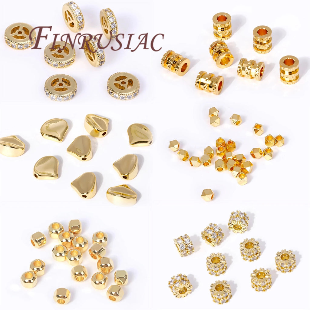 18K Gold Plated Brass Spacer Beads – DIY Jewelry Findings Jewelry Spacer Beads P3