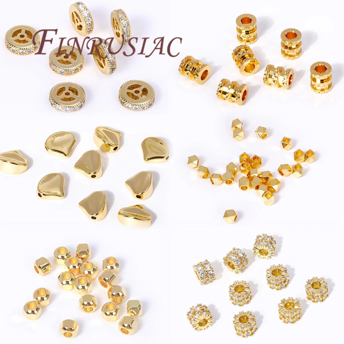 18K Gold Plated Brass Spacer Beads – DIY Jewelry Findings Jewelry Spacer Beads P3