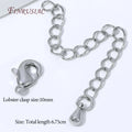 18K Gold Plated Lobster Clasp & Extender Chain | DIY Jewelry Jewelry Making Findings P3 Rhodium Plated 10 pcs