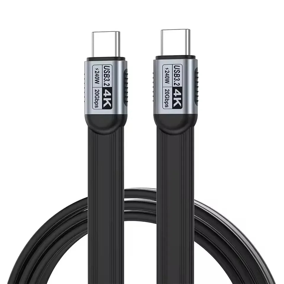 USB-C Cable 240W PD 20Gbps 4K@60Hz – Thunderbolt 5/4/3 USB-C Cable P3 A 1m